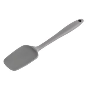 "Vogue Silicone High Heat Mini Spoonula Grey - 200mm 8"""