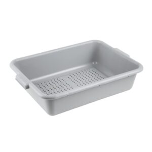 EDLP Vogue Plastic Perforated Grey Tote Box - 545x390x129mm