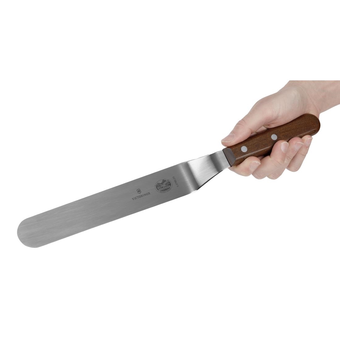 Victorinox Spatula Shaped Offset Spreading Length with Wood Handle - 20cm - Image 5