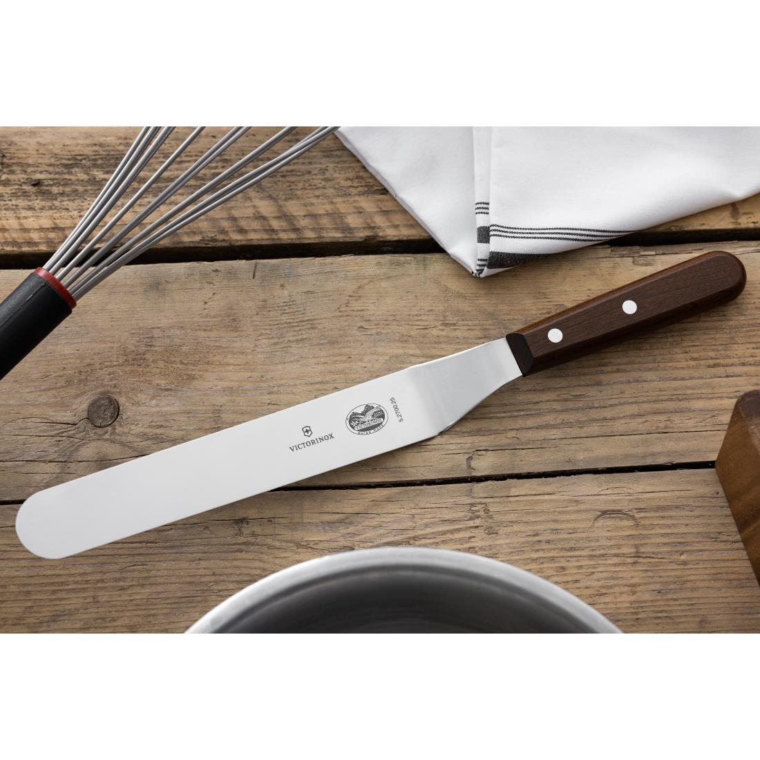 Victorinox Spatula Shaped Offset Spreading Length with Wood Handle - 20cm - Image 6