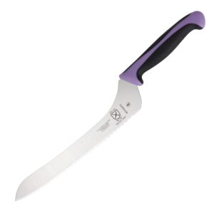 "Mercer Millenia Purple Allergens Bread Knife - 9"""