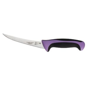 "Mercer Millenia Purple Allergens Curved Boning Knife - 6"""