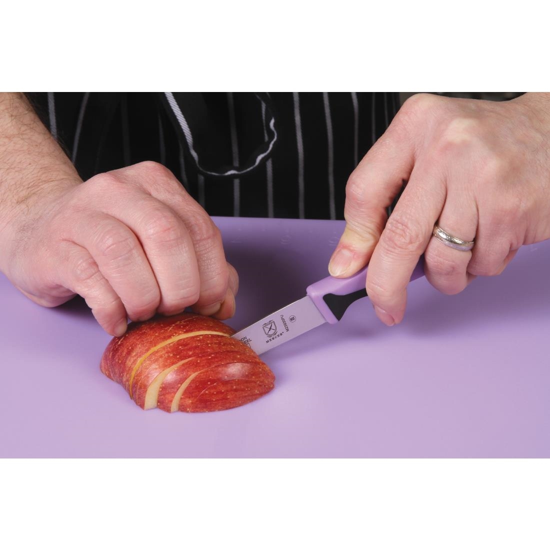 "Mercer Millenia Purple Allergens Paring Knife - 3""" - Image 3