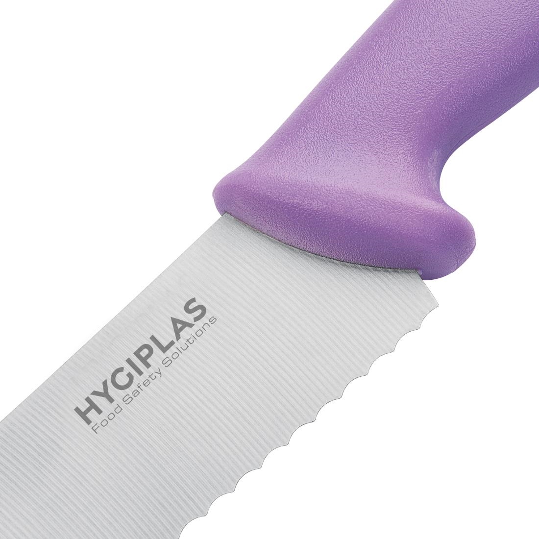 "Hygiplas Serrated Pastry Knife Purple - 10""" - Image 3