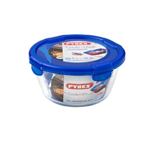 Pyrex Cook & Go Medium Round Dish with Lid 1.6Ltr