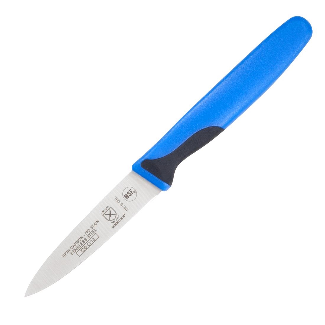 "Mercer Culinary Millenia Paring - Slim Blue Handle - 3"""