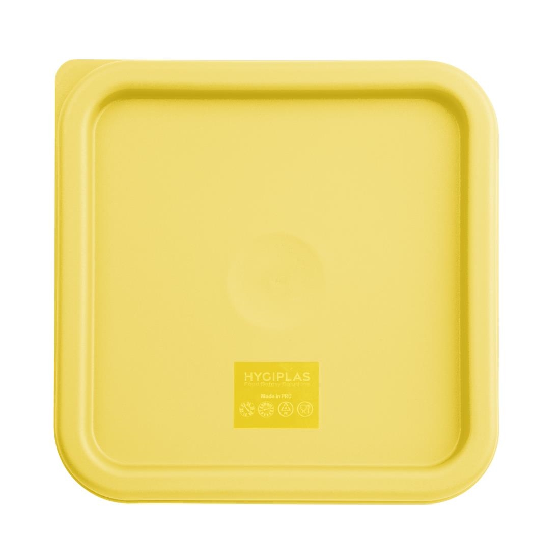 Hygiplas Square Yellow Lid to fit - Medium 5.5/7Ltr