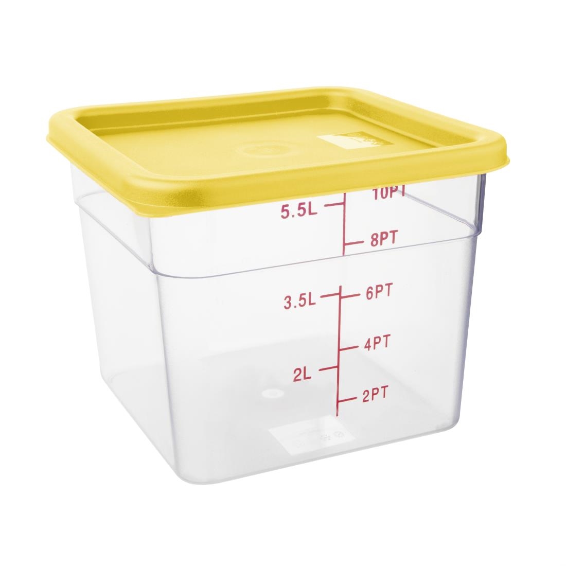 Hygiplas Square Yellow Lid to fit - Medium 5.5/7Ltr - Image 2