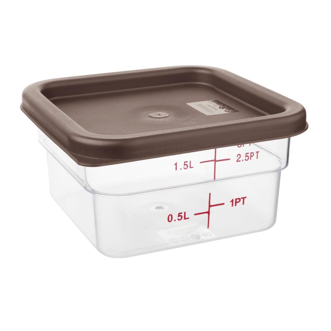 Hygiplas Square Brown Lid to fit - Small 1.5/3.5Ltr - Image 2