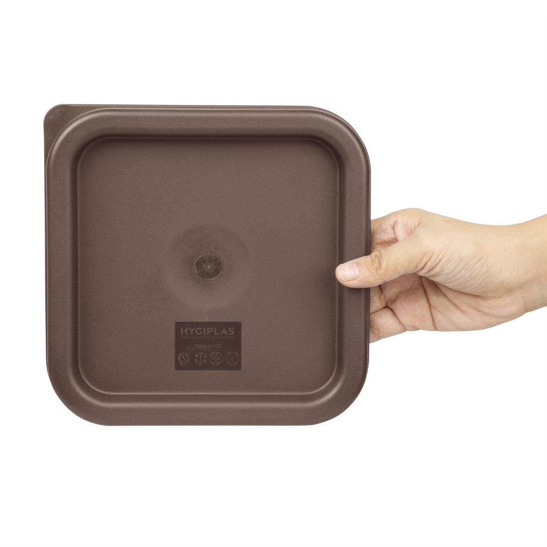 Hygiplas Square Brown Lid to fit - Small 1.5/3.5Ltr - Image 5