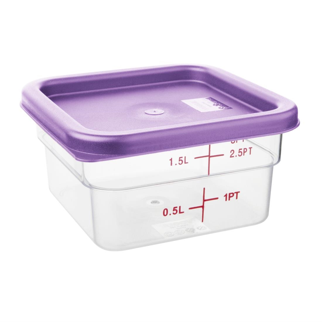 Hygiplas Square Purple Lid to fit - Small 1.5/3.5Ltr - Image 2