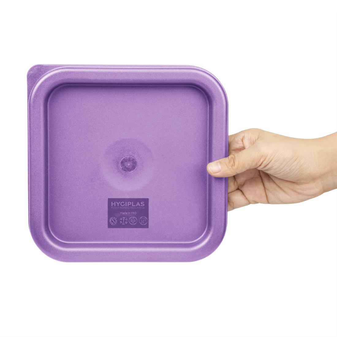 Hygiplas Square Purple Lid to fit - Small 1.5/3.5Ltr - Image 5