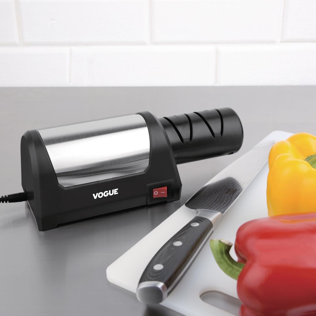 "Vogue Electric Knife Sharpener Black - 220x81x78mm 8 2/3x 3x 3 1/4""" - Image 3