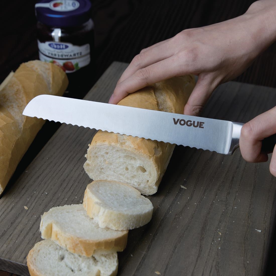 "Vogue Soft Grip Bread Knife St/St - 200mm 8""" - Image 3