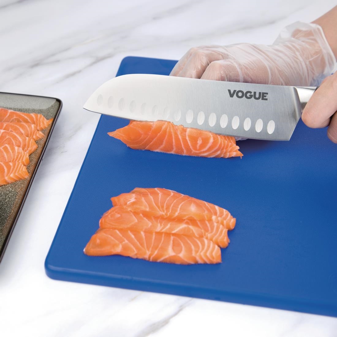 "Vogue Soft Grip Santoku Knife St/St - 180mm 7""" - Image 2
