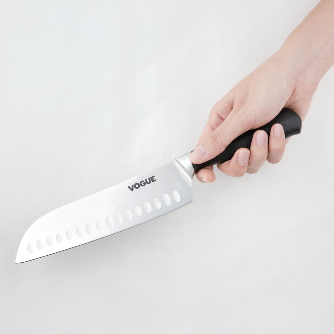 "Vogue Soft Grip Santoku Knife St/St - 180mm 7""" - Image 3