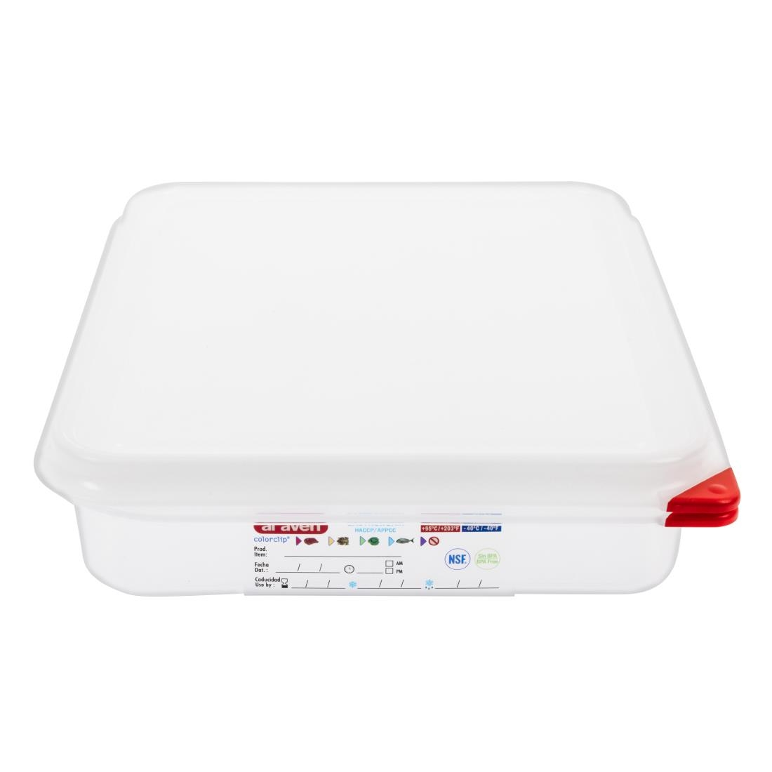 Araven PP Food Container 1/2 GN 4Ltr with Lid 65mm (H) (Pack 4) - Image 4