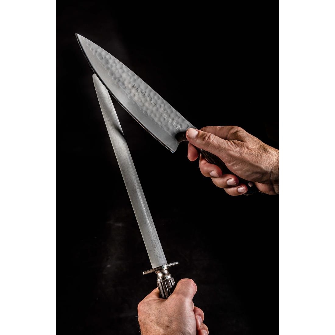 F.Dick Dark Nitro Sharpening Steel Oval - 30cm - Image 5