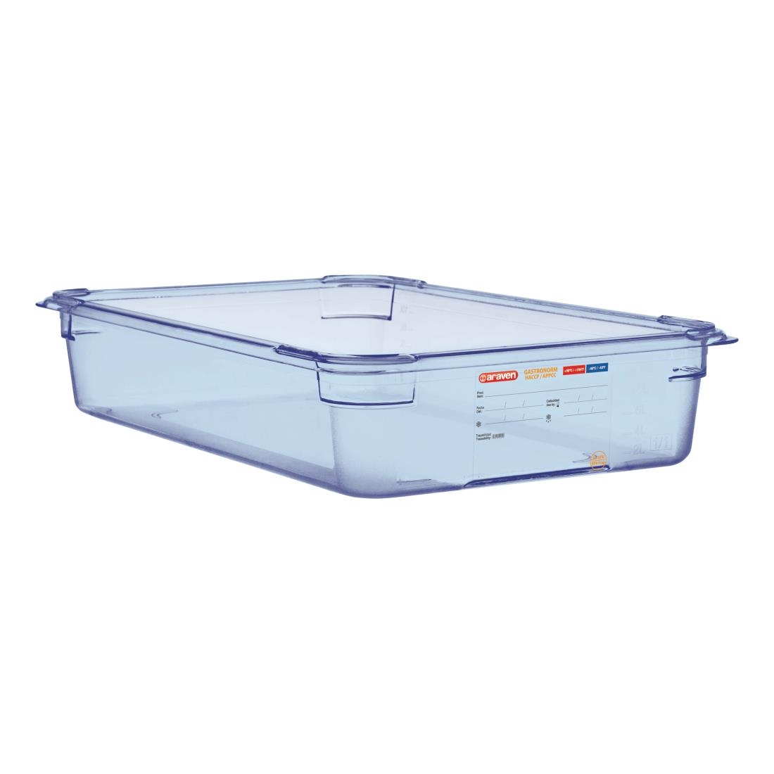 Araven ABS (BPA Free) Blue Container - GN 1/1 100mm