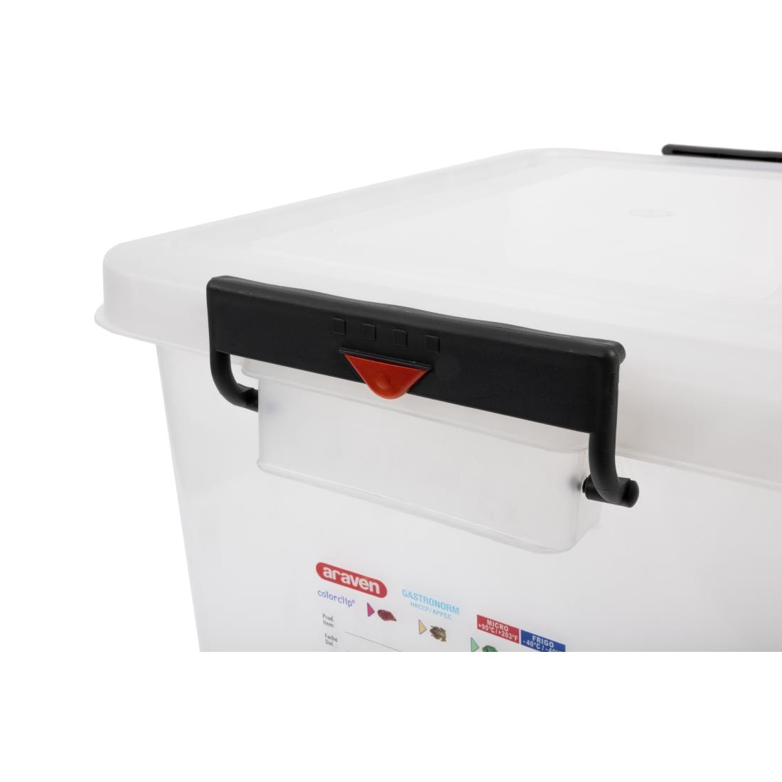 Araven Food Storage Box & Lid with Wheels & Colour Clips - 50Ltr 530x396x379mm - Image 5