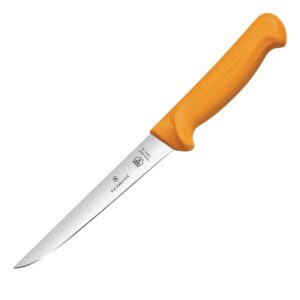 Victorinox Swibo Yellow Handle Boning Knife Straight Blade - 18cm