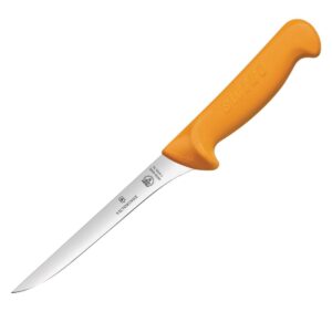 Victorinox Swibo Yellow Handle Boning Knife Curved Narrow Flexible Blade - 16cm