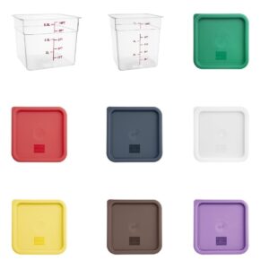 Hygiplas 5.5Ltr/7Ltr Square Storage Bundle - 7 Colour Lids
