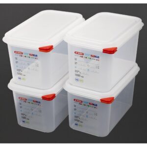 Araven Food Containers - GN 1/4 4.3Ltr with Lids (Box 4)