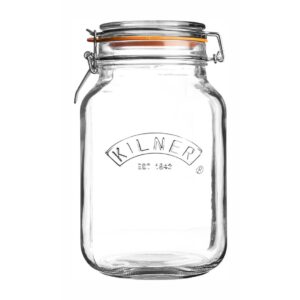Kilner Clip Top Square Jar - 1500ml