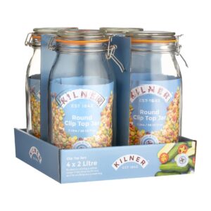 Kilner Clip Top Round - 2Ltr (Box 4) Exclusive Set