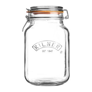 Kilner Square Cliptop Jar - 1.5Ltr (Pack 4)