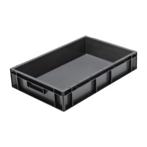 Grey Solid Stacking Container Medium - 600x400x120mm