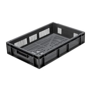 Grey Perforated Stacking Container Medium - 600x400x120mm