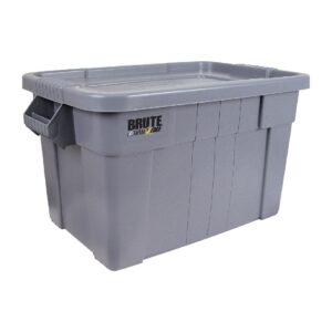 Rubbermaid Brute Tote Box Grey with Lid - 53Ltr