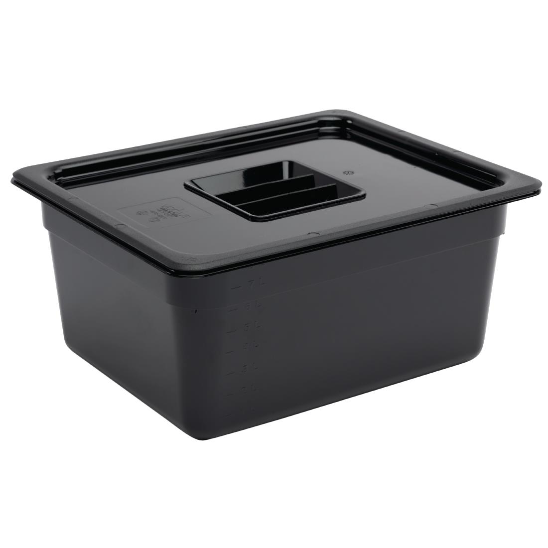 Vogue Black Polycarbonate - GN 1/2 150mm - Image 2