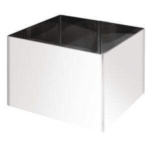 "Vogue Mousse Square St/St - 80x80x60mm 3x3x2 1/4"""