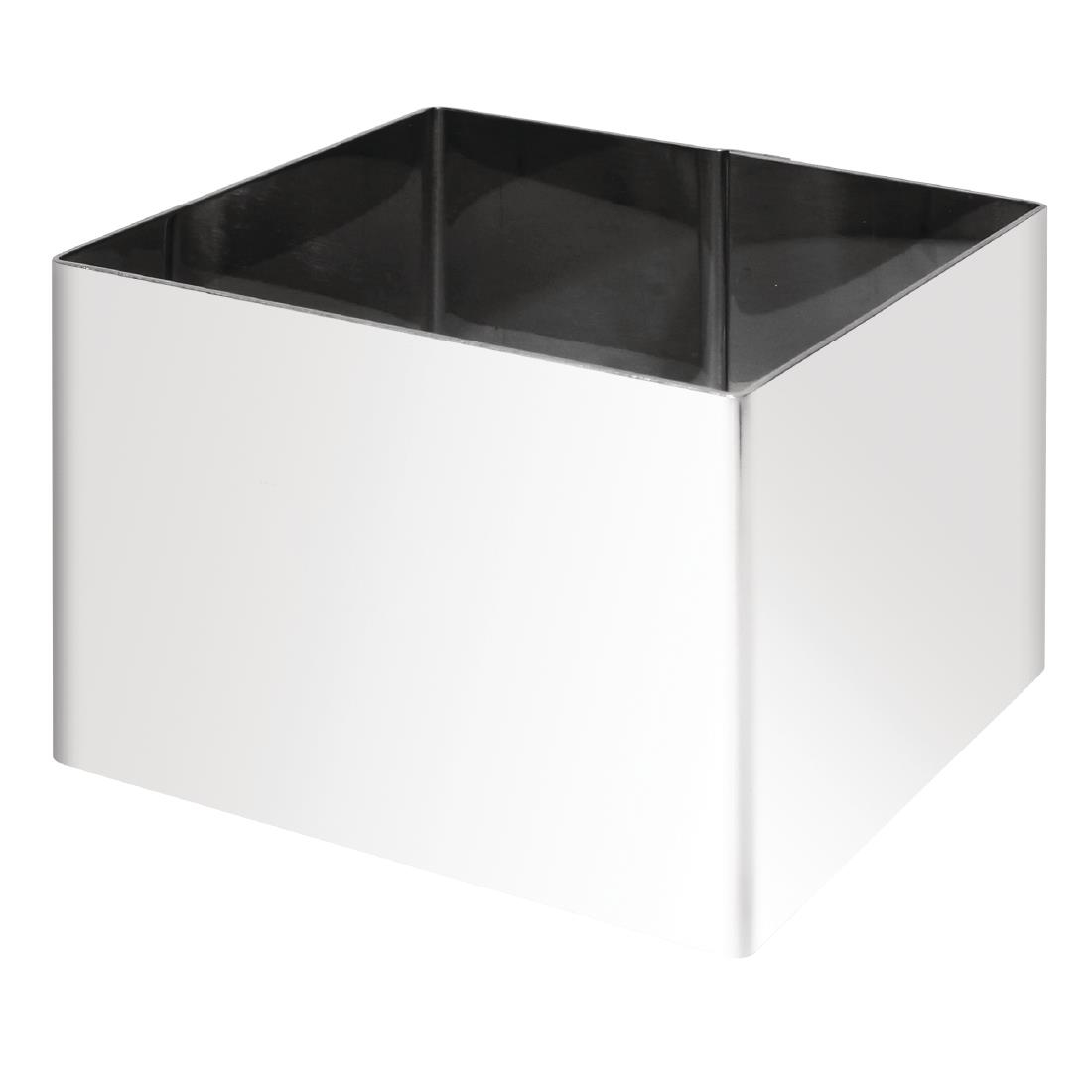 "Vogue Mousse Square St/St - 80x80x60mm 3x3x2 1/4"""