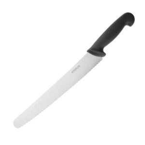"Hygiplas Serrated Pastry Knife Black - 10"""