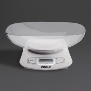 Vogue Digital White Add & Weigh Scale - 5Kg /11lbs Grad. 1g/0.1oz