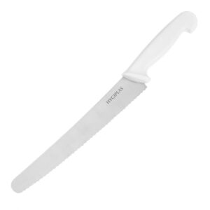 "Hygiplas Serrated Pastry Knife White - 10"""